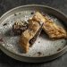 Sour cherry & poppy seed strudel with whipped plum