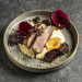 Rosé duckbreast with creamy polenta and baked beetroot